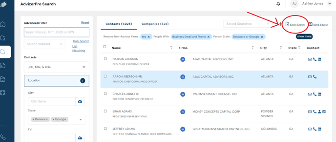 Export screenshot